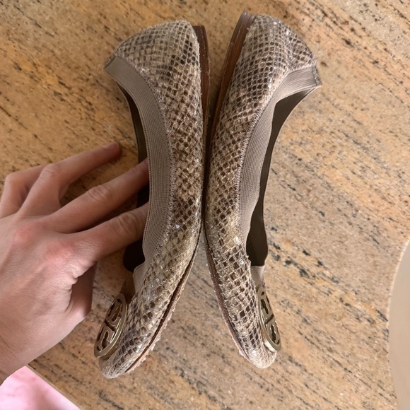 Tory Burch | Snakeskin Ballet Flats grey gray two-tone python sz 6 - Picture 5 of 5